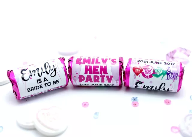 Personalised Hen Party Sweets Love Hearts Party Wedding Favours  #H1