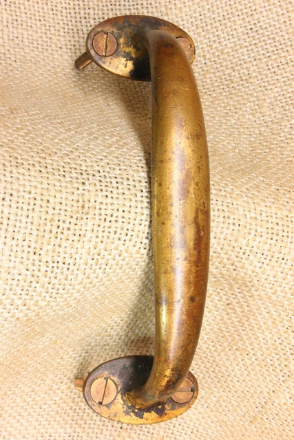 Old Tool Box Handle Screen Barn Door Sail Boat Pull rustic Brass Vintage 5"