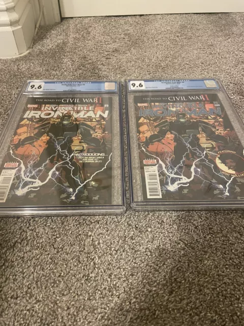 Invincible Iron Man #9 CGC 9.6… 1st + 2nd Print… 1st Riri Williams (IronHeart)