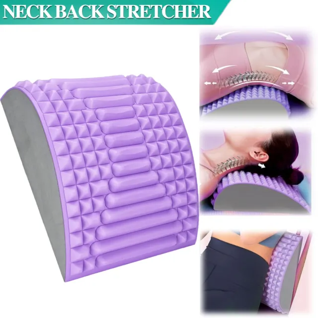 Massager Back Neck Stretcher Fitness Lumbar Cracker Spine Pain Relief Support