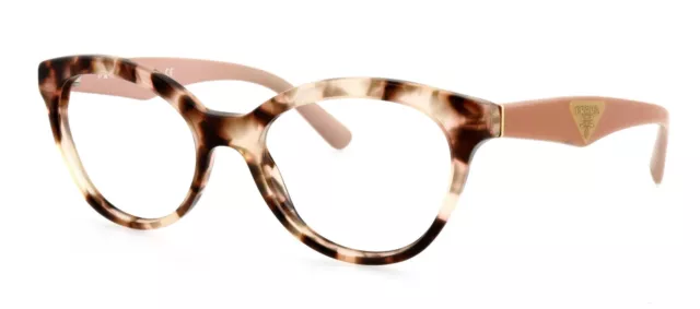 PRADA VPR11R ROJ-1O1 50mm Brown Havana Pink Eyeglasses Frames Only Italy