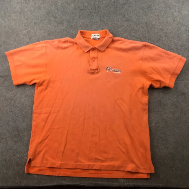 Vintage Tennessee Volunteers Polo Shirt Mens XL Orange Short Sleeve Embroidered*