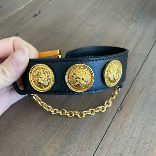 Versus Versace Medusa leather bracelet with buckle NWT