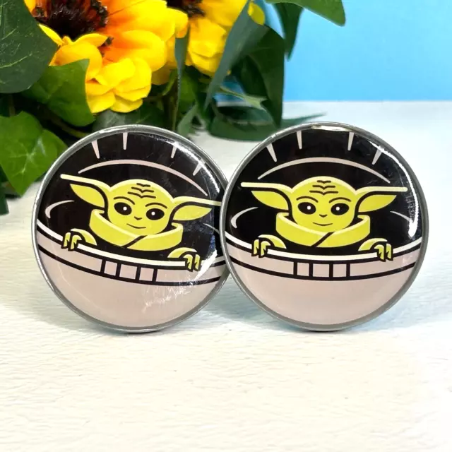 Lote de 2 perillas de mango de cajón para tocador Star Wars The Mandalorian Grogu