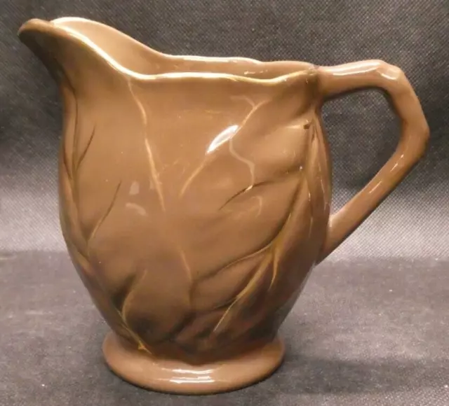 Vintage Royal Winton Grimwades Embossed Leaf Creamer with Gold Trim