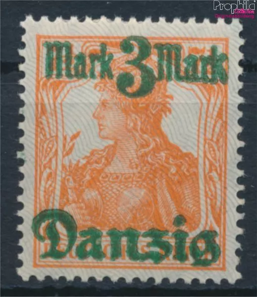 Briefmarken Danzig 1920 Mi 29II Unterdruckspitzen nach unten mit Falz (10331739