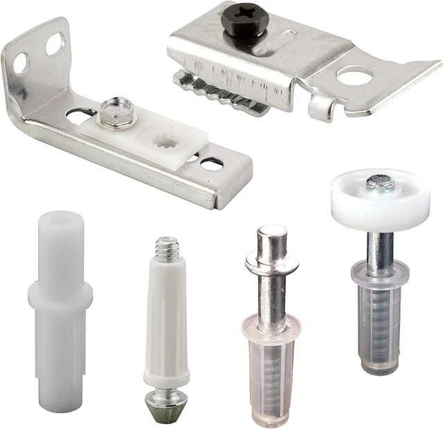 Bifold Closet Door Hardware Repair Kit For 7/8" Wide Track Wood Knob