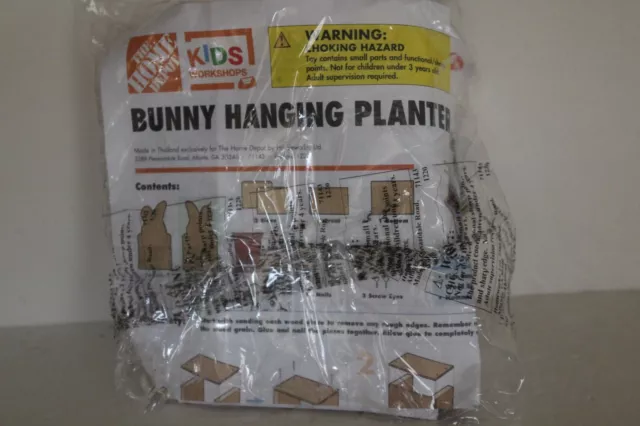 Plantadora colgante de conejos Home Depot Kids Workshops