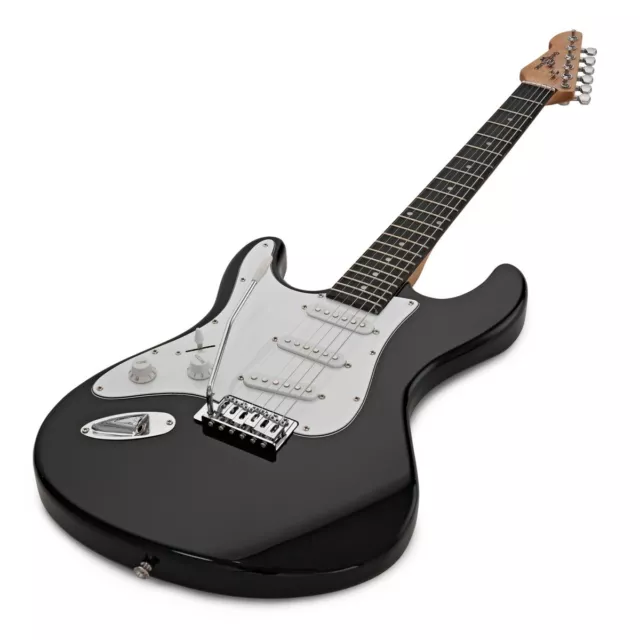 LA Left Handed Electric Guitar + Amp Pack Black 3