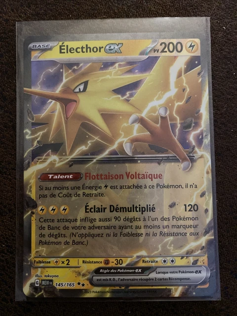 Coffret 10 Cartes Pokémon Françaises Électhor Ex 145/165 - Ultraboost X Écarlate Et Violet 3.5-151 - Collection Officielle