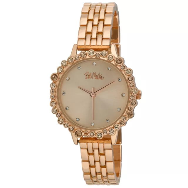 Bob Mackie Women's 31mm Crystal Bezel Stone Dial Watch