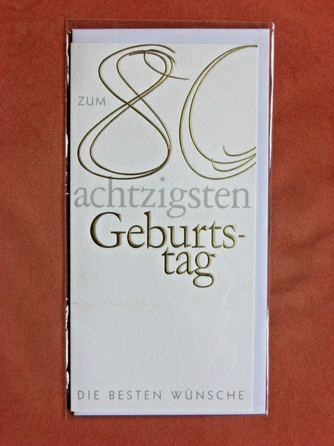 Olivia Samuel Geburtstagskarte Für Cousin Zum 80. – A5 (148x210 Mm) Mit Kätzchen-Motiv, Inkl. Umschlag