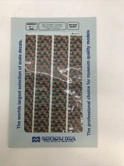 1/48 Microscale Decals 48101 WWI German Lozenge Camouflage Pattern Decals
