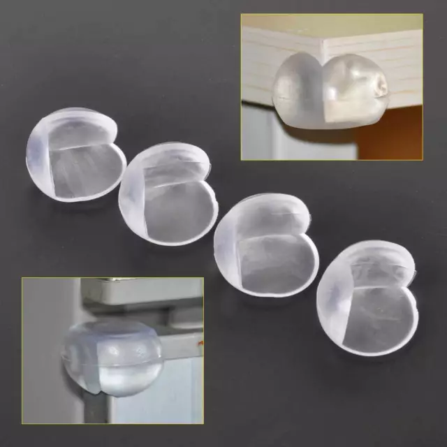 4Pcs Round Child Baby Table Corner Edge Protector Safe silicone Protection Cover