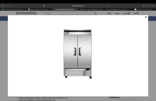 Atosta Commercial Double Door Freezer