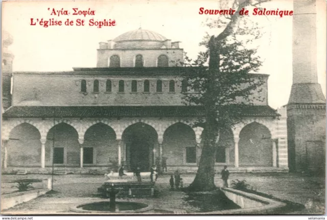 16843 cpa Grèce - Souvenir de Salonique - L'Eglise de St Sophie