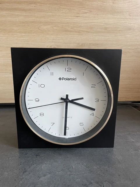 Horloge de table analogique - Polaroid Noir Fonctionne