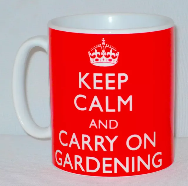 Mantieni la calma e porta avanti la tazza da giardinaggio in grado di personalizzare grande regalo giardiniere custode
