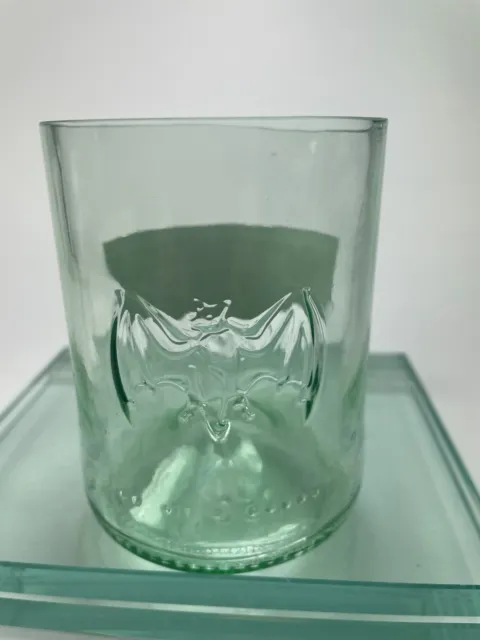 Bacardi Rum Light Green Rock Glass Made From Empty Bacardi Bottle 8oz B32