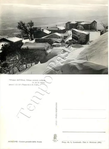 Cartolina di Morcone, panorama sotto la neve - Benevento