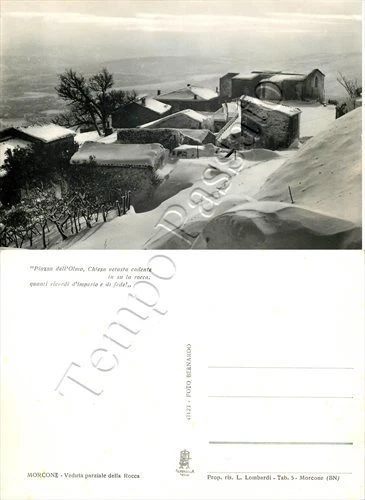 Cartolina di Morcone, panorama sotto la neve - Benevento