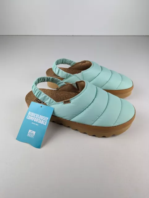 Reef Puff Puff Sage Mint Clog Slip On Slippers Shoes Women’s Size 9 NWT