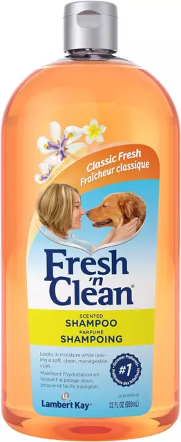 PetAg Fresh 'n Clean Scented Dog Shampoo - Grooming Supplies for Soft and Shiny