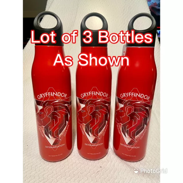 Harry Potter Gryffindor Stainless Steel Water Bottle 22 oz Carabiner Red New