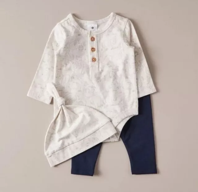 3 Piece Baby Organic Cotton Set Size 1 BNWT