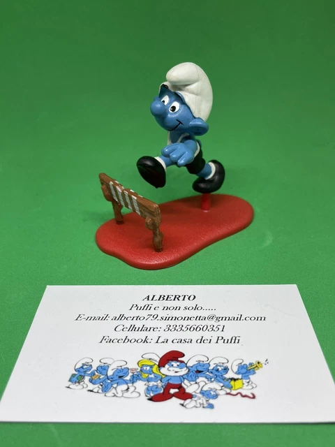 Puffi Smurfs Puffo Corsa Ad Ostacoli  Super Puffo Hurdler 40511 Olimpico Raro 5A