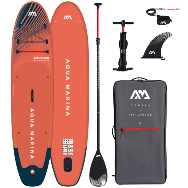 Aqua Marina Monster 12'0' iSUP Set Stand Up Paddle Board SUP 2023 Rot 336 cm