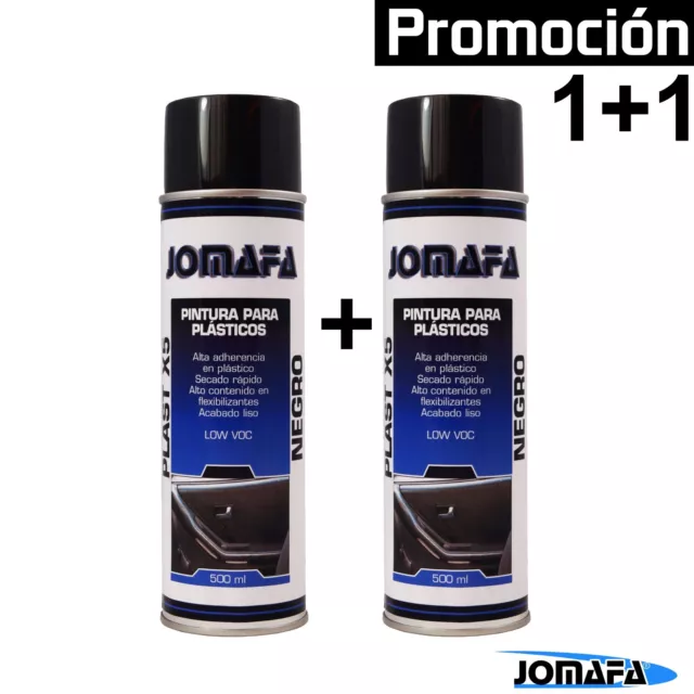 SPRAY PINTURA PARA PLASTICOS NEGRO 500ml, Parachoques, piezas... - 10940x2