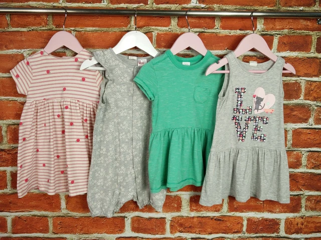 Pacchetto Abito Bambina Età 12-18 Mesi John Lewis H&M La Prossima Estate Romper 86Cm