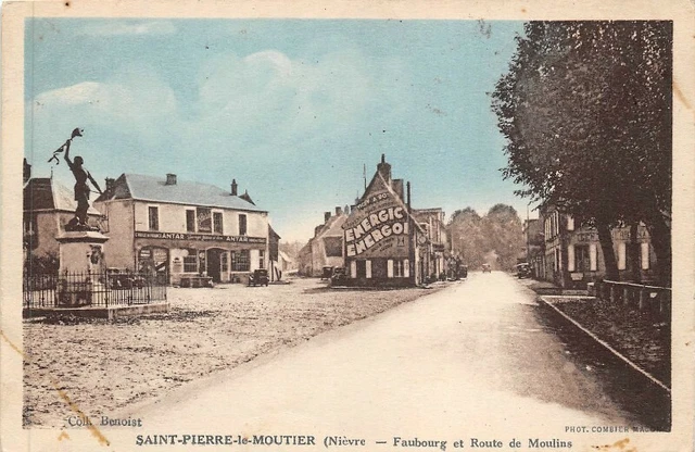 SAINT-PIERRE-LE-MOUTIER - faubourg et Route de moulin