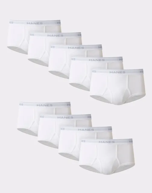 Hanes Men Brief 9-Pack Comfort Flex Waistband White FreshIQ ComfortSoft sz S-2XL