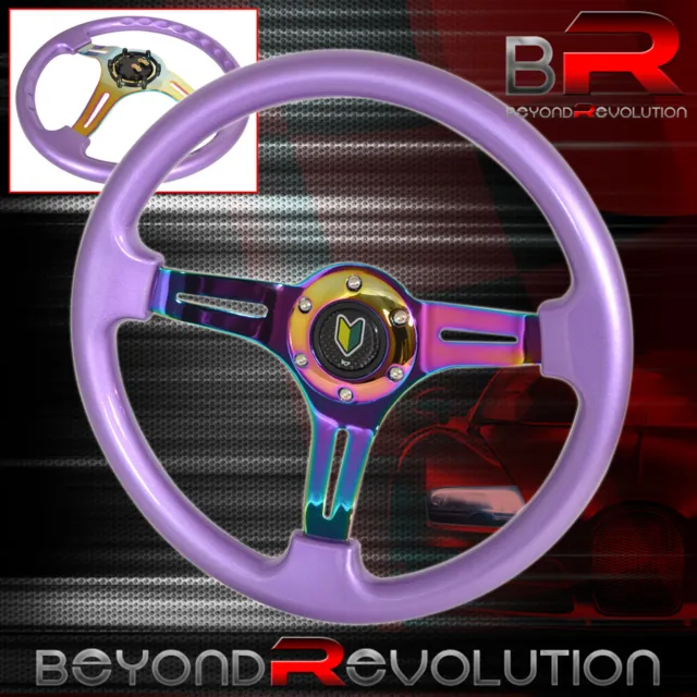 For Mercedes Heavy Duty 6 Bolt Purple Neo Chrome Steering Wheel Young Leaf Horn
