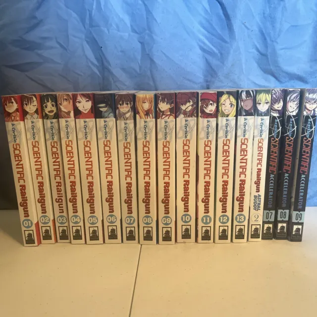 A Certain Scientific Railgun manga lot volumes 1-13+extra Volumes