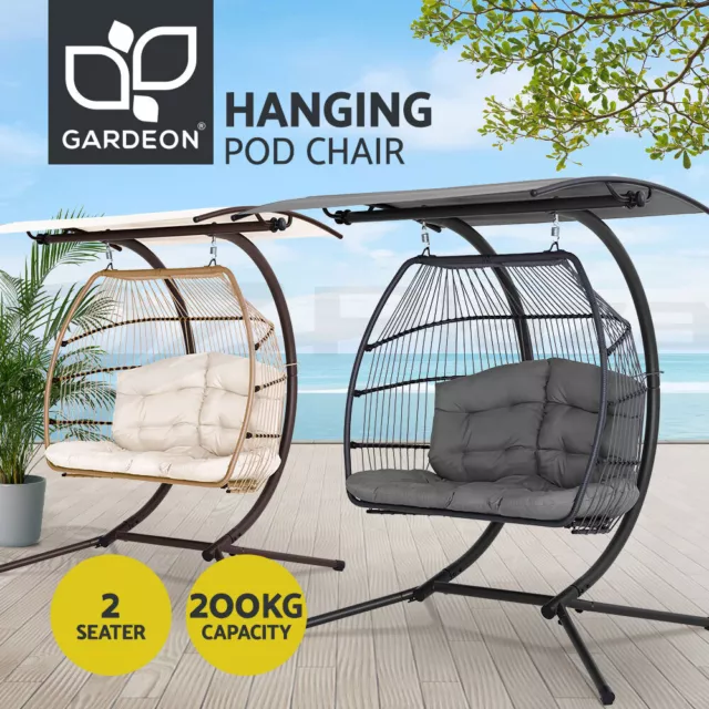 Gardeon Swing Chair Outdoor Furniture Lounge Hanging Bed Canopy 2 Person Garden