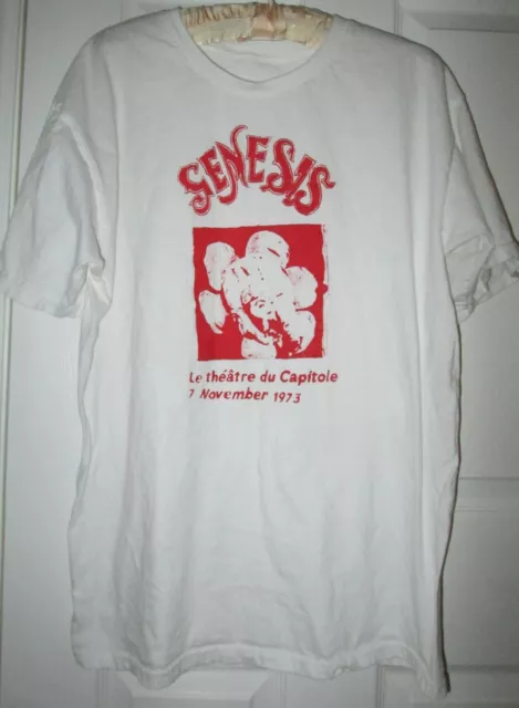 Pre-owned Vintage Peter Gabriel Genesis (Québec City 1973 Gig) T-Shirt Design
