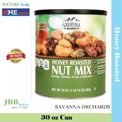 SAVANNA ORCHARDS GOURMET Honey Roasted Nut Mix - Cashews, Almonds, Pecans  and Pi £27.95 - PicClick UK