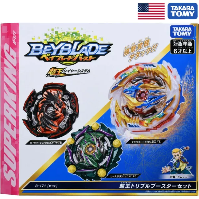 TAKARA TOMY Beyblade Burst Surge Superking Triple Booster Set B-171 - USA SELLER