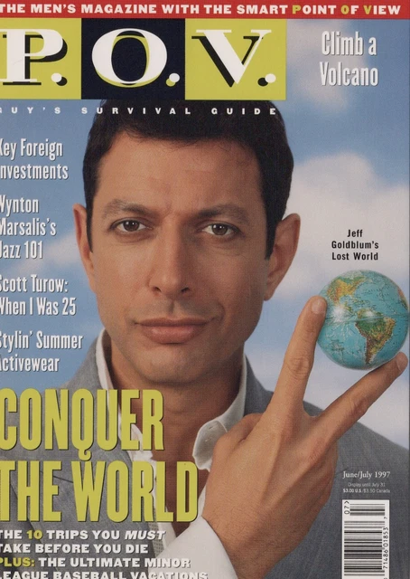 POSTCARD POV MAGAZINE Conquer the World Jeff Goldblum Advertising Men's ...