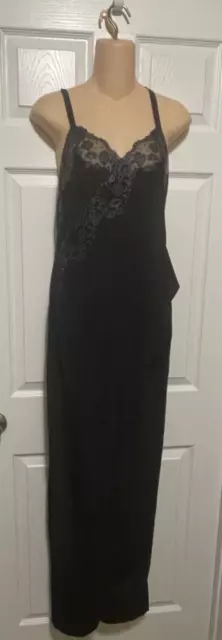 Black silk slip dress with frastaglio - La Perla - US