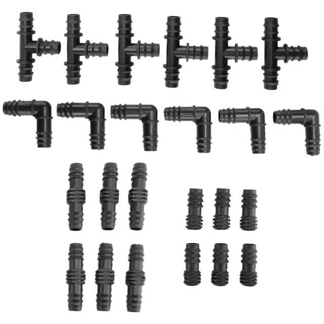 Lot De 100 Raccords En T Pour Tuyau D'Arrosage 4/7mm - Irrigation Goutte à Goutte Jardin - Connexion Rapide