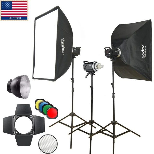 EE. UU. 600w Godox MS200 Studio Flash Luz Estroboscópica 200W para Estudio de Bodas