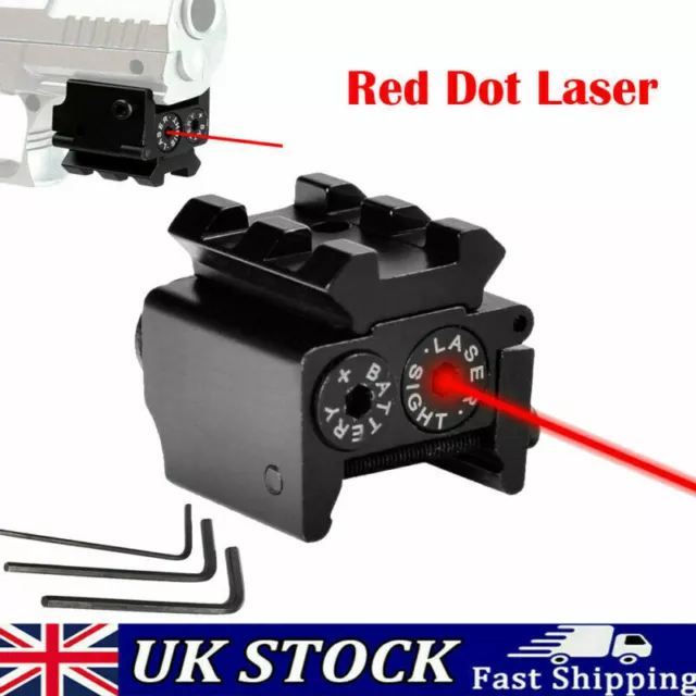 Tactical Scope Laser Lazer Red Sight Dot For Gun Rifle Pistol Airsoft Hunting UK