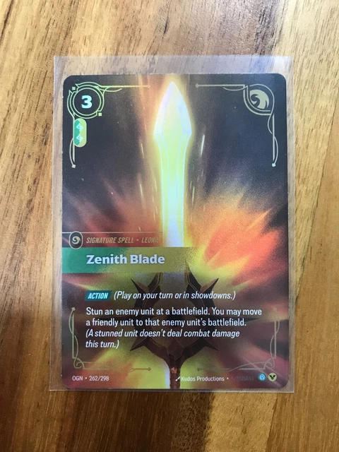 Zenith Rd Score Blade ZENITH BLADE 2025 League of Legends Riftbound English TCG OGN 262/298 ...