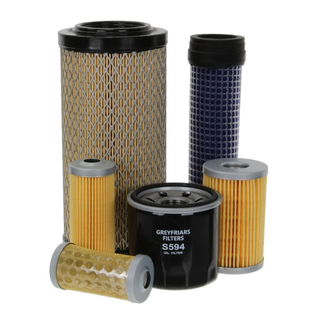 thumbnail image 2 of 500 Hour Filter Service Kit – JCB HTD 5 Mini Dumper – Kohler KD15-440 Engine – Greyfriars Filters 2 of 2