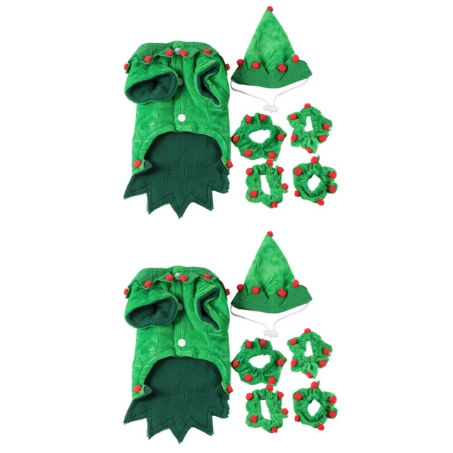 2 Sets Accessoires De Cosplay Costume D'elfe Chien Halloween Vêtements