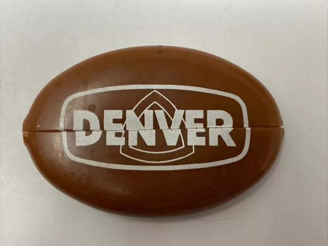 Vintage Quikoin Squeeze Rubber Coin Purses Advertising Denver Equipment Co Brown